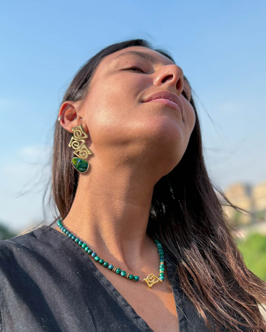 Onda Bluish Green Necklace