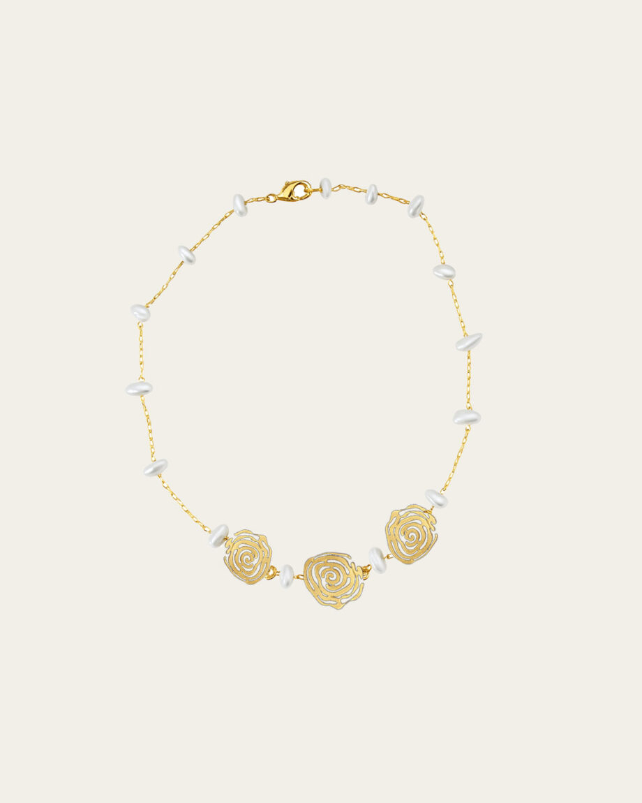 Whirl Pearl Beaded Necklace